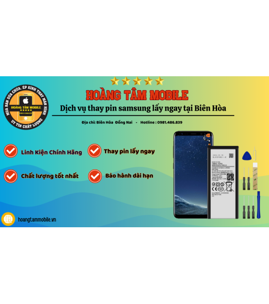 Dịch vụ thay pin điện thoại samsung lấy ngay tại biên hòa đồng nai